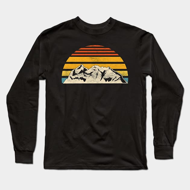 Hiking Mountain Retro Hiker Long Sleeve T-Shirt by shirtsyoulike